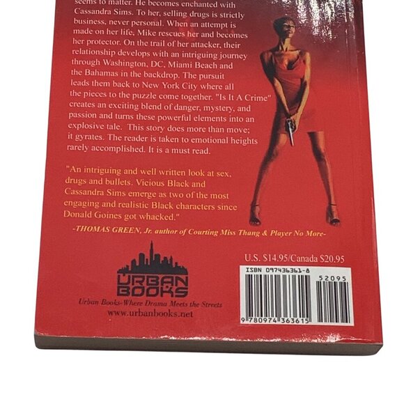 Is It A Crime A Street Saga By Roy Glenn 1999 Paperback Urban Books - Picture 6 of 15